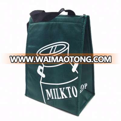 Reusable shopping bags food delivery canvas plastic cooler bag